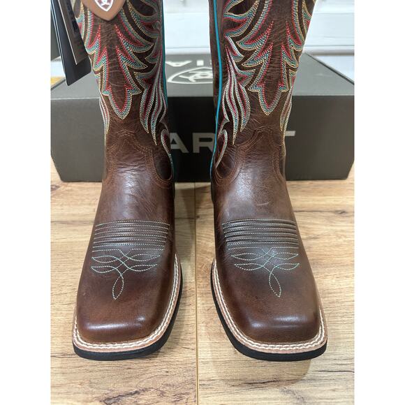 Ariat Women's Round Up Ryder Western Boots Sassy Brown Leather Size 8 NIB Cowboy - Picture 6 of 16